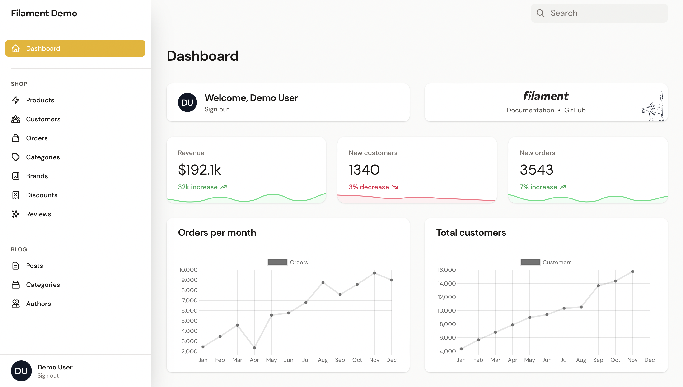 Filament Admin-Panel