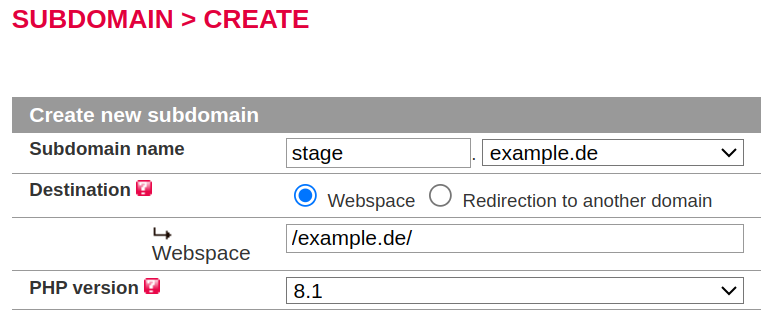 Shared Hosting Stage