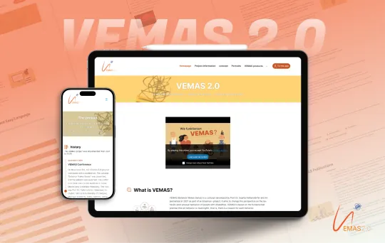 Vemas Website displayed on different devices