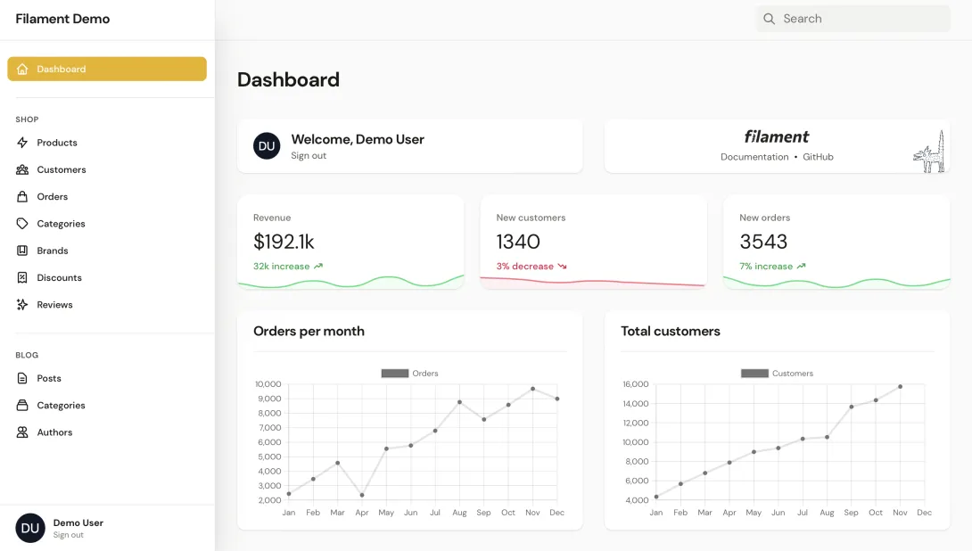 Filament Admin-Panel